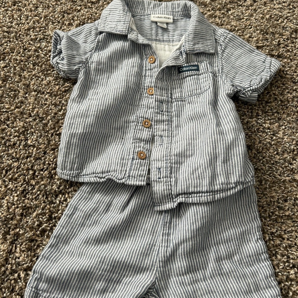 Calvin Klein Kids Matching Set - Blue and White